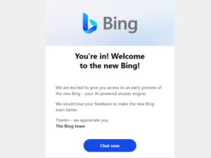 Công cụ tìm kiếm Bing Chat AI